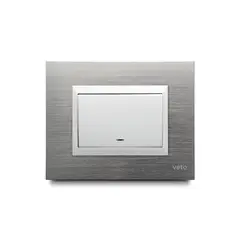 VETO - Interruptor Sencillo Aluminio Blanco