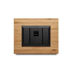 VETO - Toma Datos Rj 45 Bambú Negro