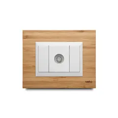 VETO - Toma Tv Coaxial Bambú Blanco