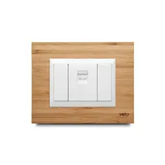 VETO - Toma Datos Rj 45 Bambú Blanco