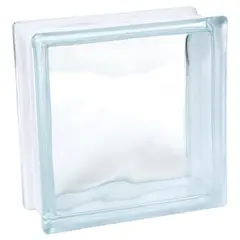 DEZHOU - Bloque Vidrio Olas 19x19x8cm Holztek
