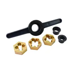 SURTEK - Juego Tarrajas para Tubo PVC 1/2" 3/4" 1" 6 Piezas