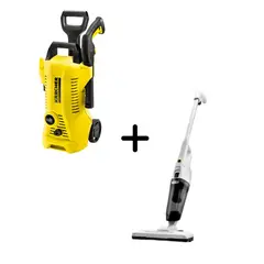 KARCHER - Hidrolavadora Eléctrica 1600Psi 6Lt/min 1400W + Aspiradora Vertical Vcl Stick 1000W
