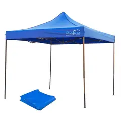 52 BITS - Carpa Toldo Plegable 3X3 Reforzado Impermeable Color Azul