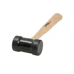 URREA - Mazo con Cabeza de Hule 16 Oz Negro Mango de Encino