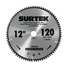 SURTEK - Disco Sierra Aluminio 12'' Centro 1.3/16'' y 1 Buje