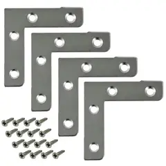 FIXSER - Esquinero Plano 2-1/2pg 4und Galvanizado