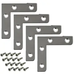 FIXSER - Esquinero Plano 2pg 4und Galvanizado