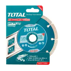 TOTAL - Disco Diamantado Pulidora y Regateador 5 Pulgadas