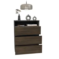 RTA DESIGN - Cajonera Houck 102X80X40 Rta Plomo Nogal Eu/Blanco Mqz