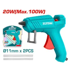 TOTAL TOOLS - Pistola Para Silicona 15-22G/Min C/ 2 Barras De Silicón 11Mm 20W (100W) 110V