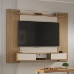 BERTOLINI - Mueble para Tv 75" Tipo Panel en Mpd 176Cm Incluye Soporte Roble con Blanco