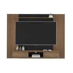 BERTOLINI - Mueble para TV  65" Tipo Panel en Mpd 176cm Incluye Soporte Pino Ripiado con Negro