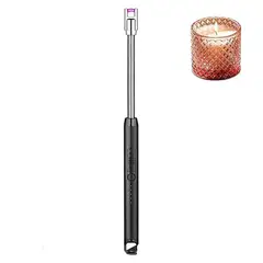 GENERICO - Encendedor Electrico Vela Estufa Recargable Indicador Bateria Negro