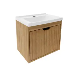 MUEBLES 2020 - Mueble De Baño Con Lavamanos Graz - Almendra