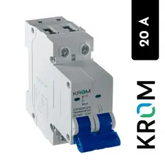 KROM - Breaker Bipolar 20A 10KA de Riel