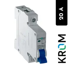 KROM - Breaker Unipolar 20A 10KA de Riel