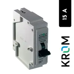 KROM - Breaker Unipolar 15A 10KA Enchufable