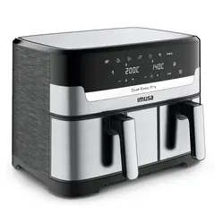 IMUSA - Freidora de Aire 8.3 Litros Easy Fry Dual Semiprofesional Gris