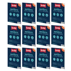 SCRIBE - Pack X12 Hojas Repuesto 105 Cuadros 80h