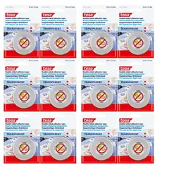 TESA - Pack X12 Cinta Doble Faz Transparente 12mmx10m