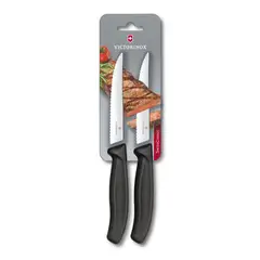 VICTORINOX - Cuchillo de Mesa Steak X2 Sc Negro