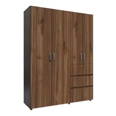 MADERKIT - Closet Florencia 200X150X50Cm Café Wengue