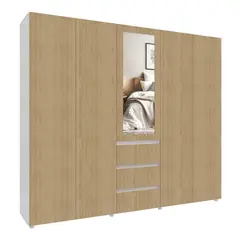 MADERKIT - Closet Covalt 200X230X50Cm Madera Natural Blanco