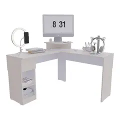 MADERKIT - Escritorio en L Tiny 121x86.5x122.5cm Niebla