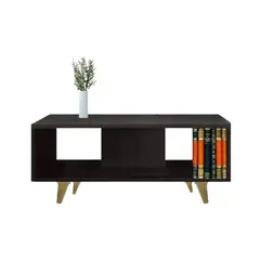 JKASSEM - Mesa de Centro Rectangular 85X30X35Cm Wengue