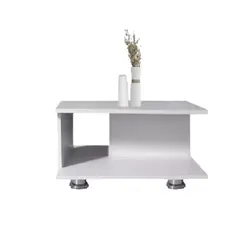 JKASSEM - Mesa de Centro 48X48X31Cm Blanco