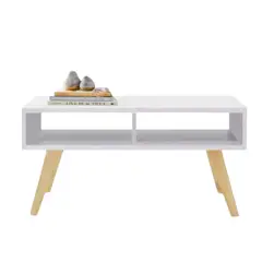 JKASSEM - Mesa de Centro 85X30X53Cm Blanco