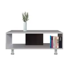 JKASSEM - Mesa Auxiliar 85X35X30Cm Blanco Wengue