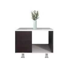 JKASSEM - Mesa Auxiliar Bifet 48X50X43Cm Blanco Wengue