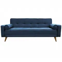 SOFA MARKET - Sofá Cama Extra 3 Puestos Tela Azul