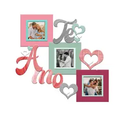 undefined - Cuadro Portarretrato Tr Te Amo - F2 (45.5cm x 43cm) Colores Pasteles