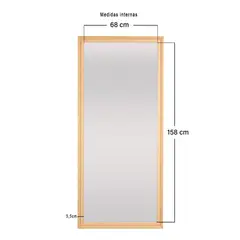 JUST HOME COLLECTION - Espejo Bach 68x158 Clásica Rectangular