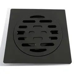 GENERICO - Rejilla Piso Sifon 10x10cm Ranura Negra Acero Inoxidable