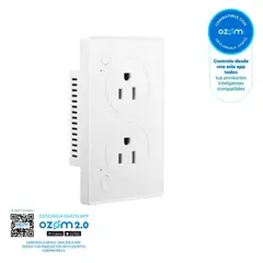 VTA PLUS - Toma Doble P/T Inteligente + Toma USB Ecko Blanco