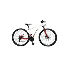 GW - Bicicleta Titan De Montaña 3*7 En Acero Blanco Rojo