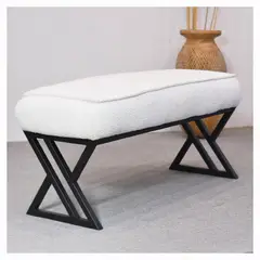 KAIU HOME - Puff Nieve Blanco En Acero