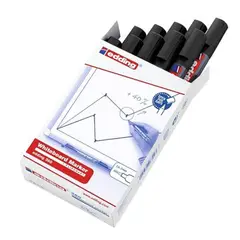 EDDING - Marcador Borrable Recargable E-360 Negro X10 Unds
