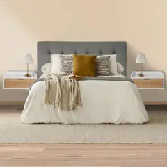 DKO DESIGN SAS - Cabecero cama doble + set mesas de noche flotantes