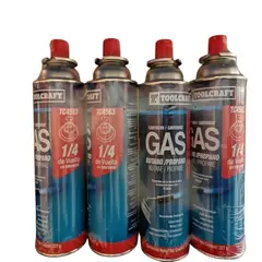 TOOLCRAFT - Cartucho Gas Butano/Propano Set X 4 Und