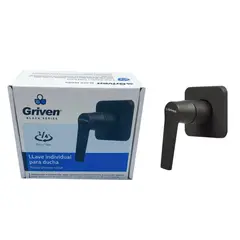 GRIVEN - Grifería Individual Para Ducha Acero Inoxidable Acabado Negro Mate Consumo 6.4 l/min