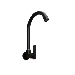 GENERICO - Grifería De Pared Para Lavaplatos Negra Agua Fría Consumo 10.5 l/min
