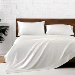 MY HOME STORE - Sábana De Seda | Blanco Queen