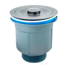 GRIFOS CENTER - Canastilla De Lavaplatos En Acero Inoxidable Plateada 1 1/2 Pulg