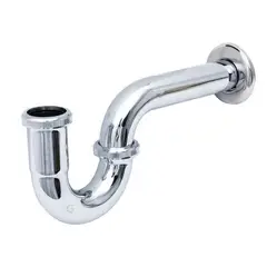 GRIFOS CENTER - Sifón En P Para Lavamanos/Lavaplatos Metalico Cromado