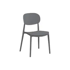 VIRTUAL MUEBLES - Silla Milangris Oscuro con Espaldar